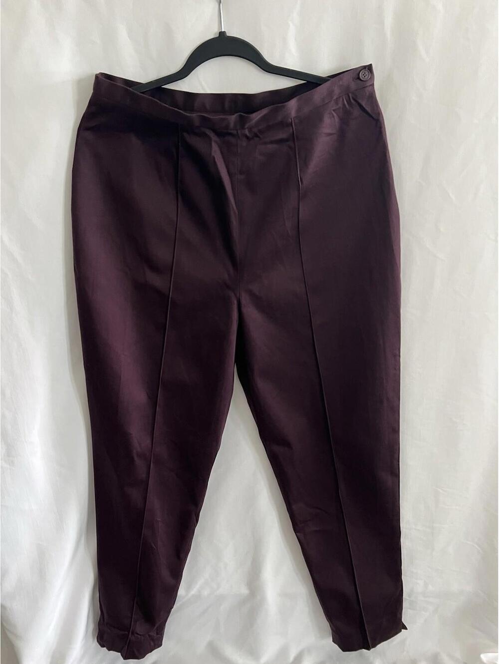 Casual‎ Corner Size 16 Burgundy Stretch Dress Pants NWT